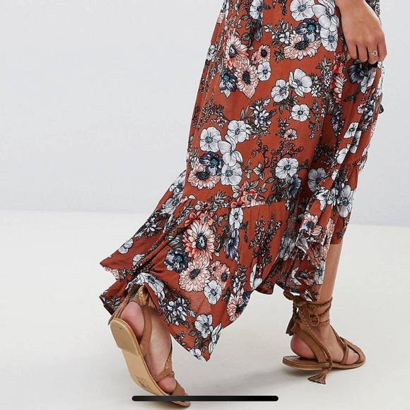 ASOS Petite Bardot Dress with High Low Hem - Picture 3 of 4